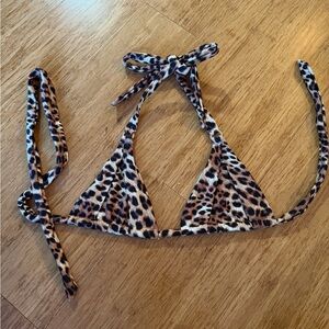 Monday Swimwear Leopard Print Triangle Bikini Top